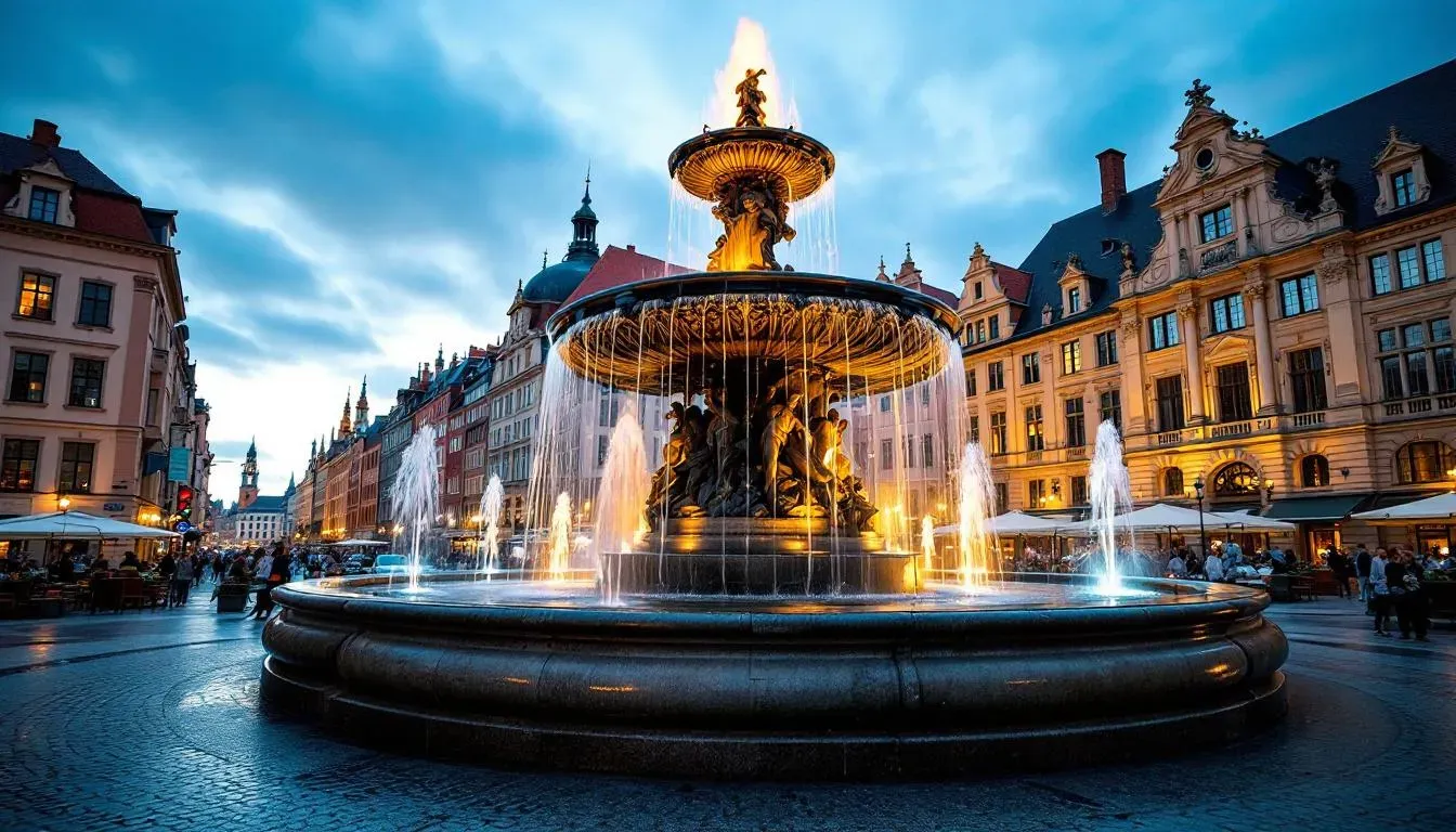 Neptune's Fountain, Gdańsk - filming location in Poland