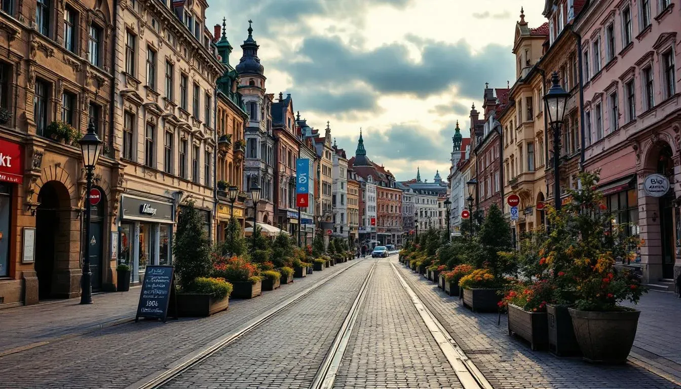 Filming in Łódź